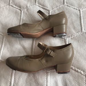 So Danica Beige Tap Shoes